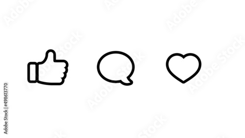 Minimalist outlined social icons