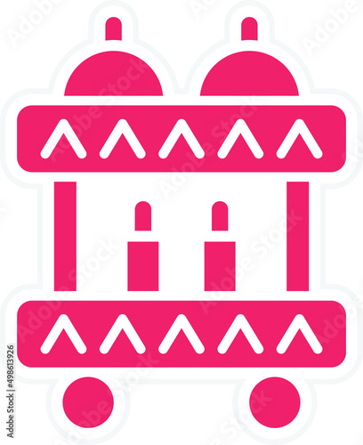 Vector Design Airplane Food Trolley Icon Style