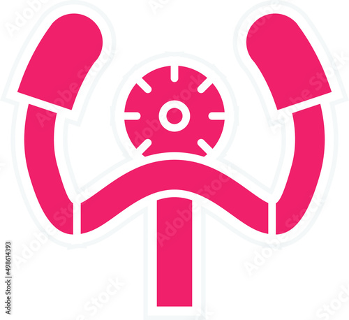 Vector Design Aeroplane Steering Wheel Icon Style