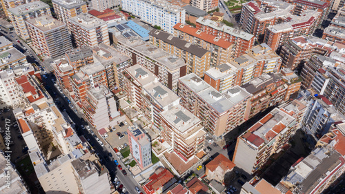 Aerial view of Tiburtina district  an urban zone of Rome in Italy.