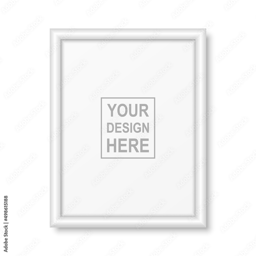 Vector 3d Realistic White Plastic or Wooden A4 Simple Modern Frame Isolated. Design Template of Photo, Picture Frame for Mockup, Presentations. Vector Frame Isolated on White Vector 3d Realistic White Plastic or Wooden A4 Simple Modern Frame Isolated. Design Template of Photo, Picture Frame for Mockup, Presentations. Vector Frame Isolated on White