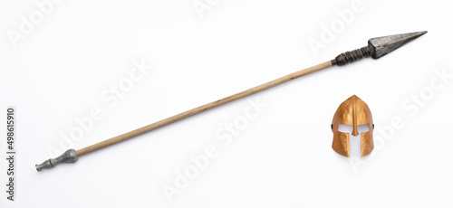 medieval spear isolated on white background