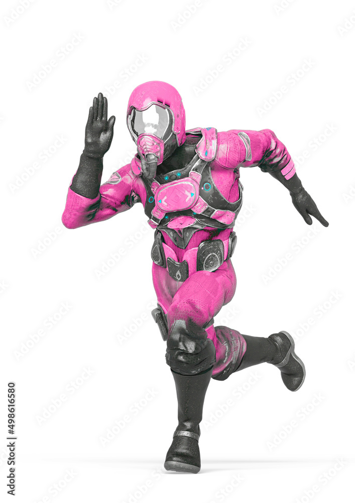 battle pilot is running fast in white background battle pilot is running fast in white background