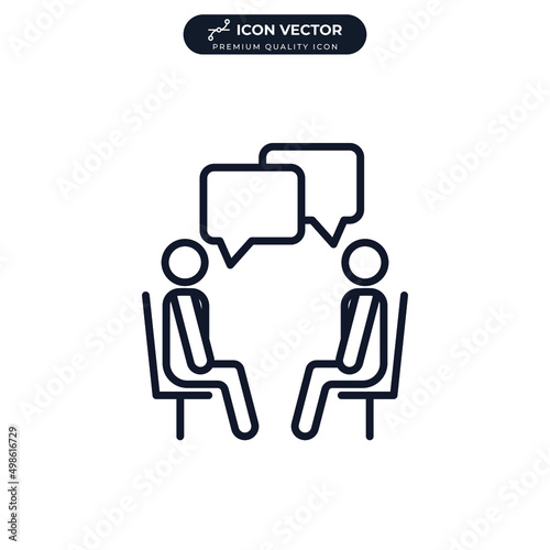 discussion icon symbol template for graphic and web design collection logo vector illustration