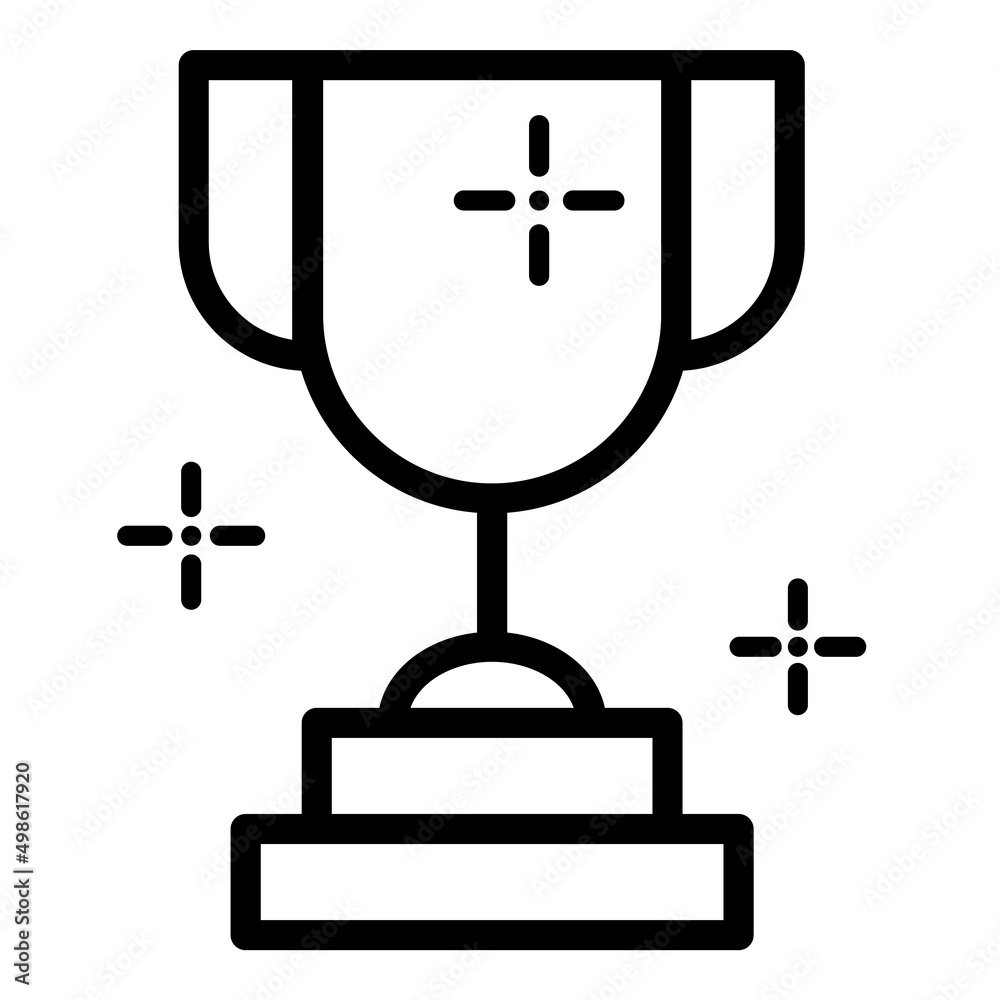 Trophy Award Flat Icon Isolated On White Background Trophy Award Flat Icon Isolated On White Background