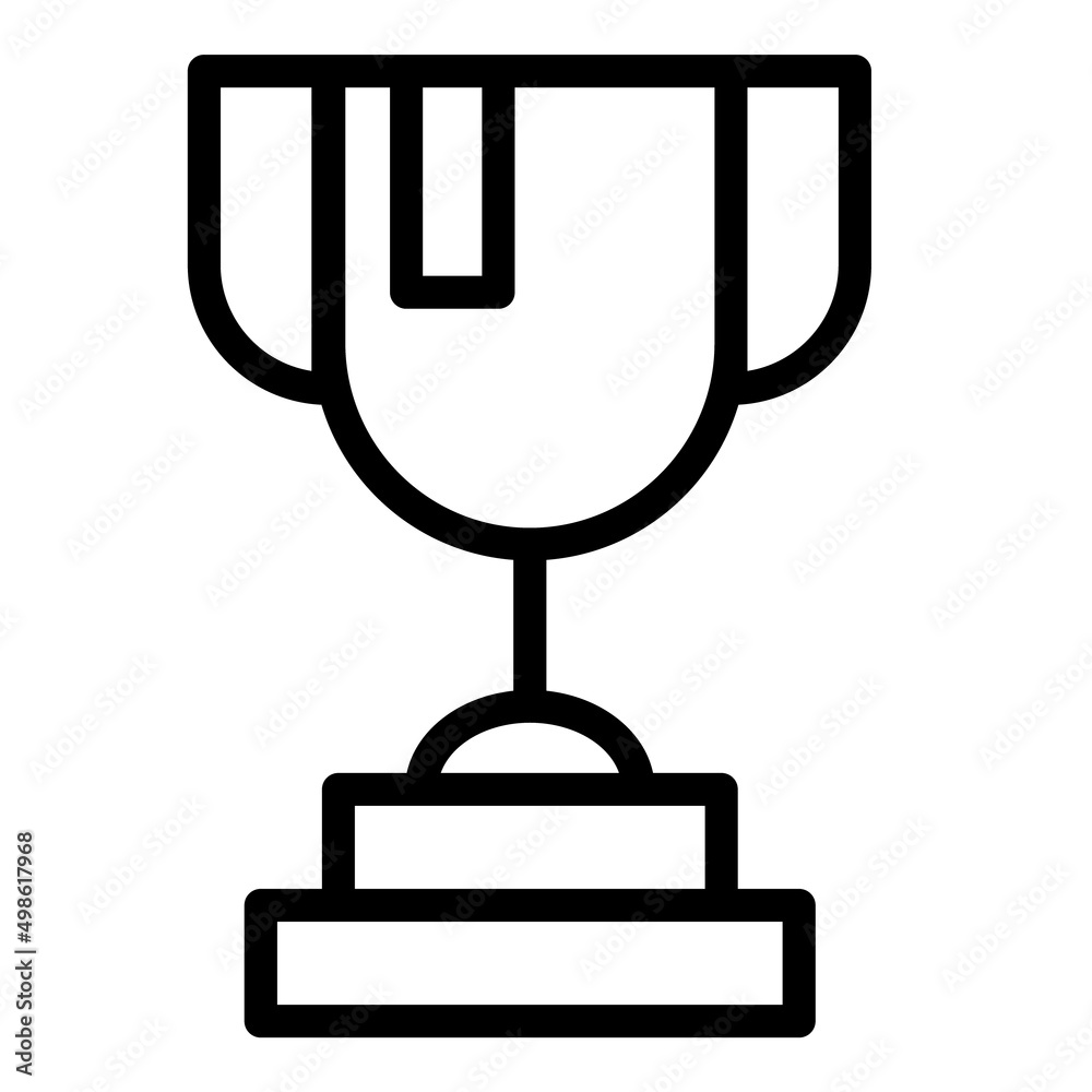 Trophy Award Achievement Flat Icon Isolated On White Background Trophy Award Achievement Flat Icon Isolated On White Background