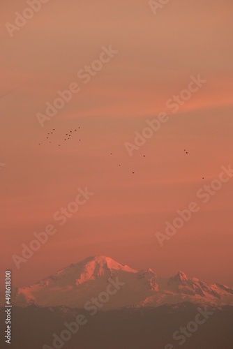 Mount Baker at dusk