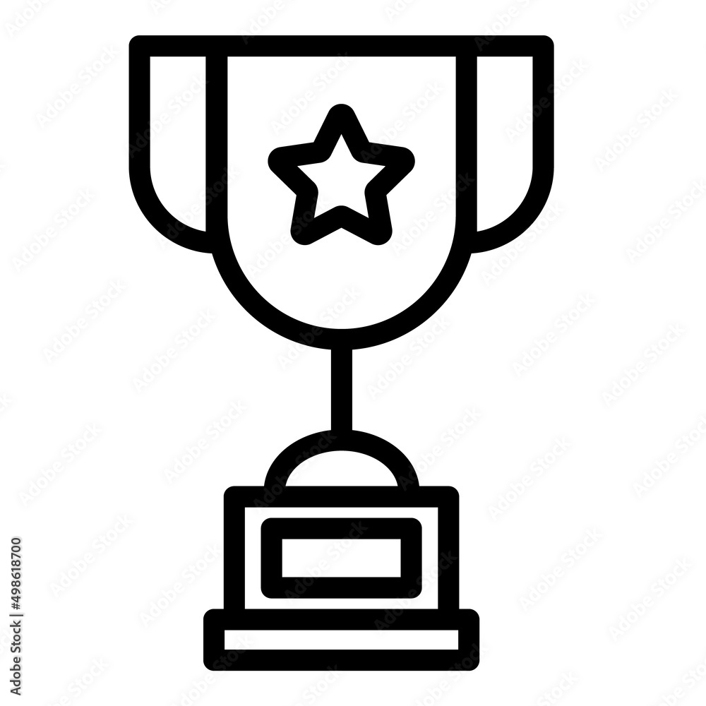 Trophy Cup Flat Icon Isolated On White Background Trophy Cup Flat Icon Isolated On White Background