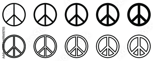 Canvas Print Peace sign vector illustration