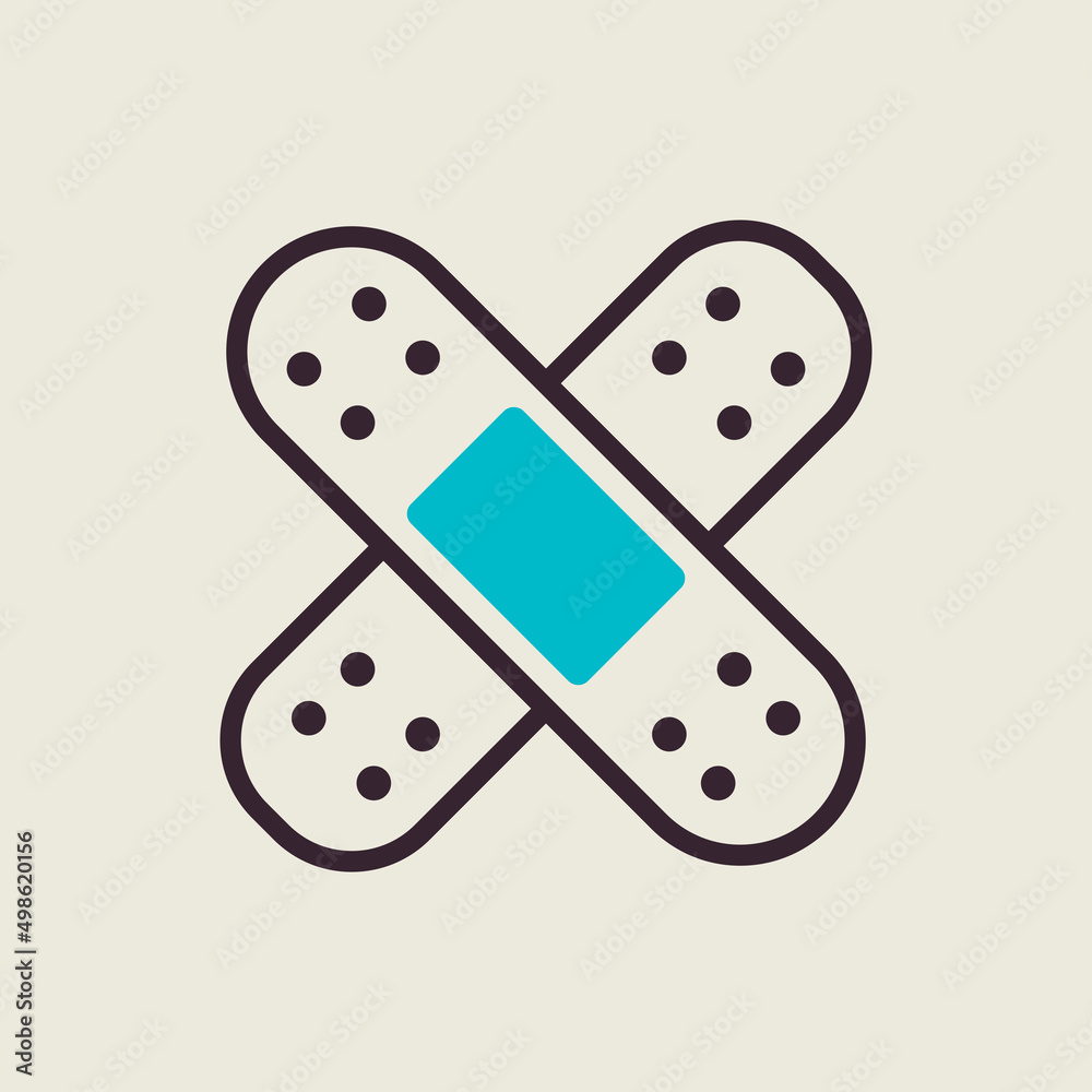 Adhesive plaster vector icon. Medical sign Adhesive plaster vector icon. Medical sign