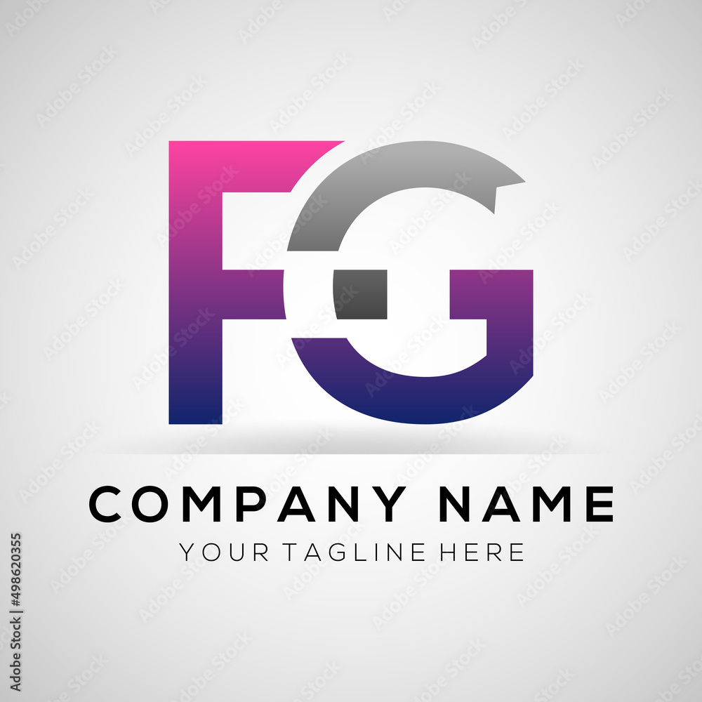 FG Logo Template Design. Creative Letter FG Modern Business Logo Vector Template .