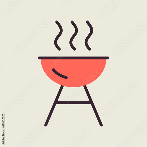 Grill BBQ cookout vector icon