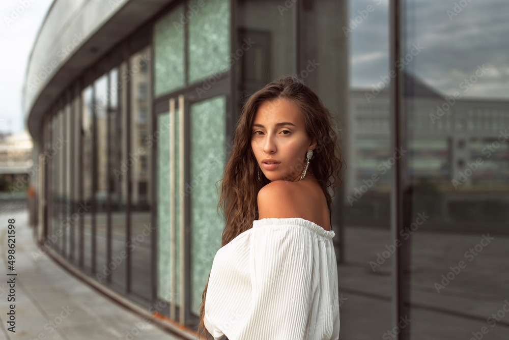 Girl dressed in business style