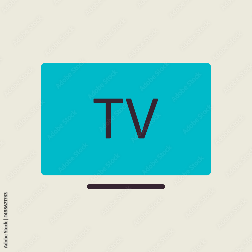 Smart TV flat vector icon Smart TV flat vector icon