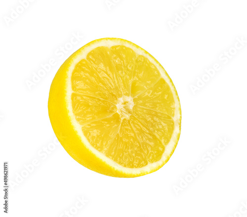 lemon slice  on the white