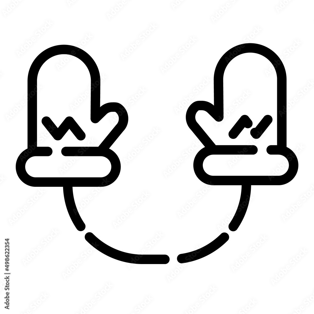 Mittens Flat Icon Isolated On White Background Mittens Flat Icon Isolated On White Background