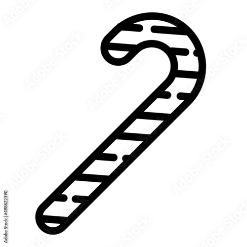 Wallpaper Mural Christmas Caramel Stick Flat Icon Isolated On White Background Torontodigital.ca