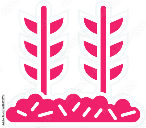 Vector Design Wheat Plantation Icon Style