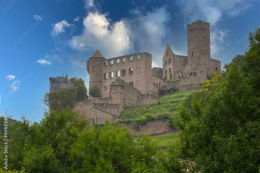 Picturesque medieval ruins of ancient castle Wertheim. Germany