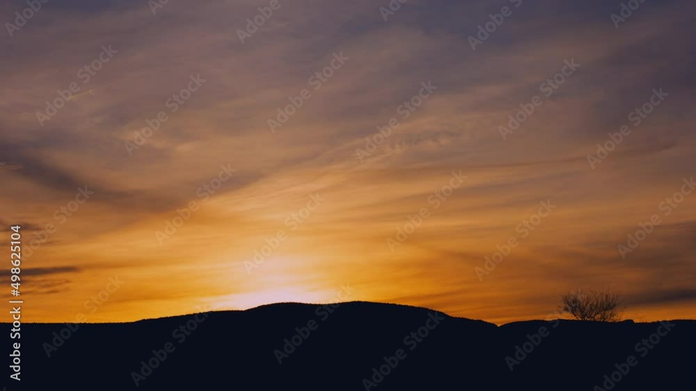 Brilliant Orange and Blue Sunrise Timelapse Zoom in Brilliant Orange and Blue Sunrise Timelapse Zoom in