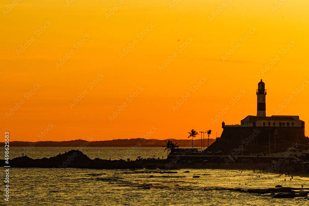 lighthouse at sunset