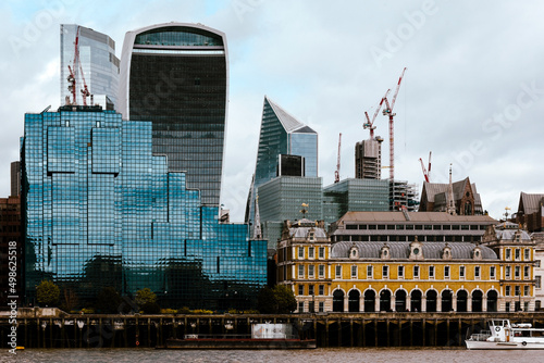 New buildings rise up behind traditional architecture in London city skyline photo