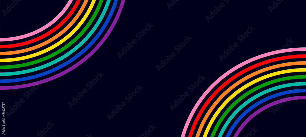 Retro Rainbow Background Design. Vector Background with LGBT Pride Flag ...