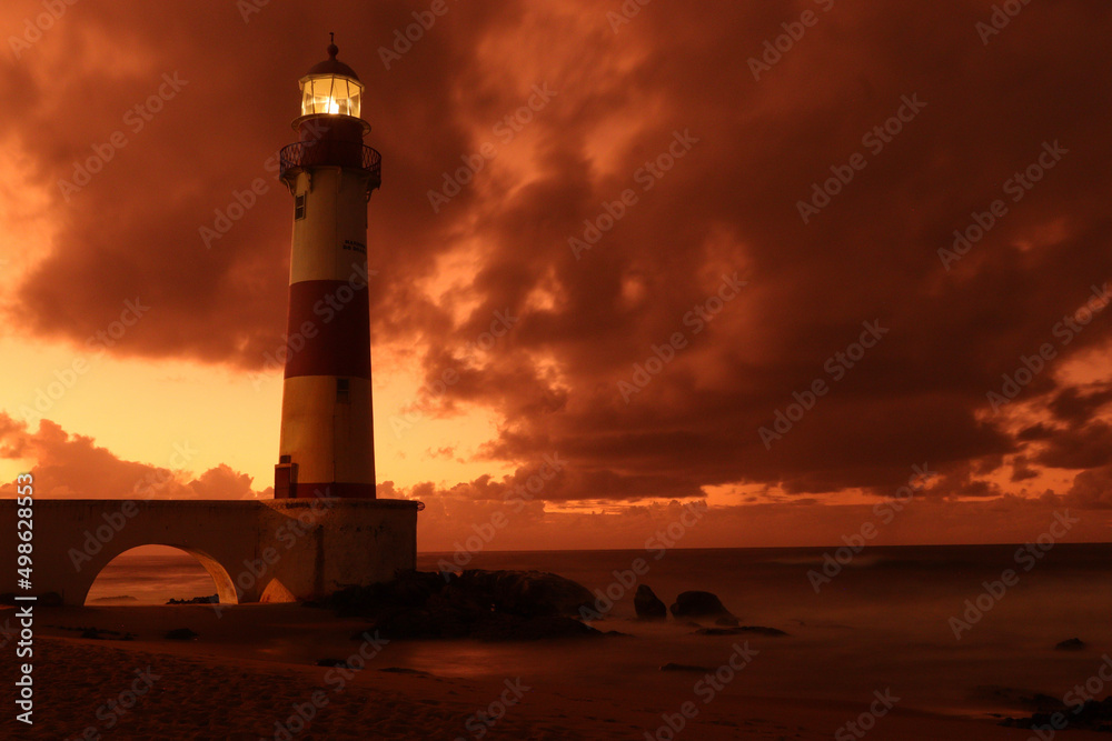 lighthouse at sunset