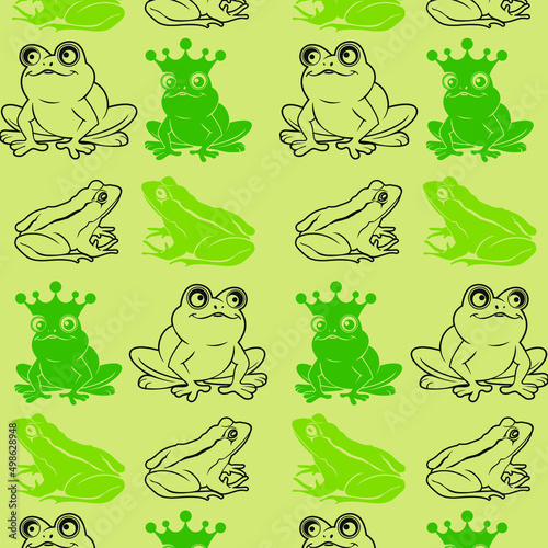 cartoon frog vector for animal cute pattern