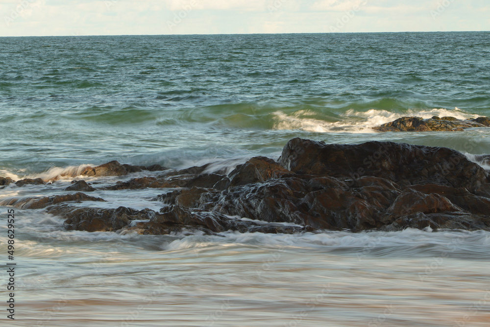 waves on the beach