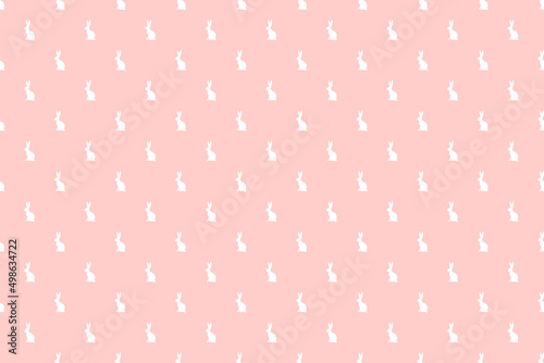 Cute Easter background with rabbits, hare, bunny
