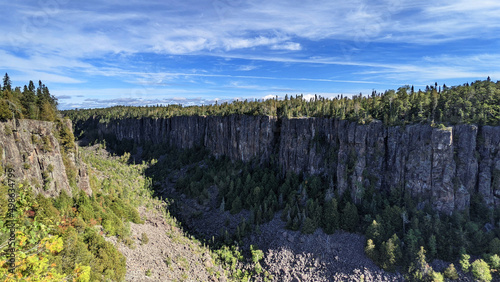 The Canyon captured at its widest spot - Ouimet Canyon, Thunder Bay, ON, Canada photo