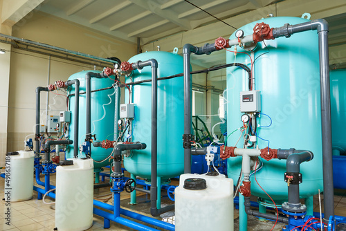 Fotografía industrial water purification system or filtration equipment