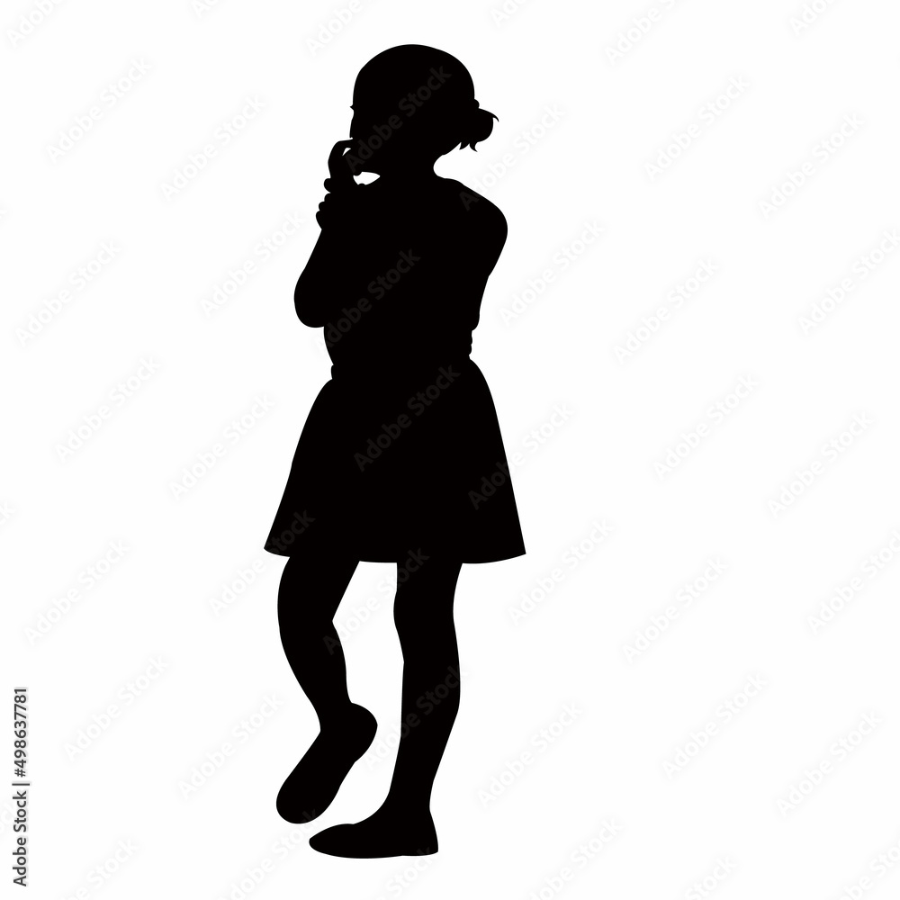 a girl body silhouette vector