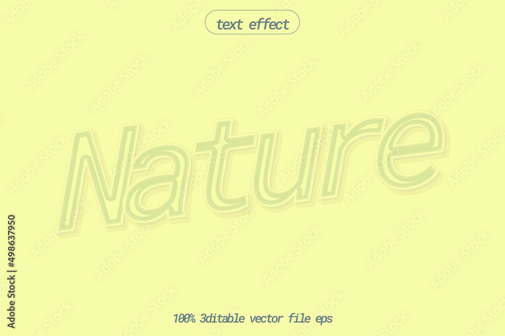 text effect nature vector