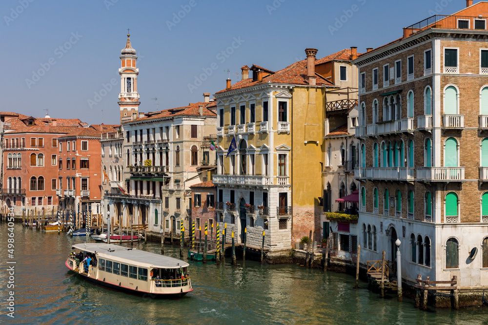 Boats on the Grand Canal of Venice