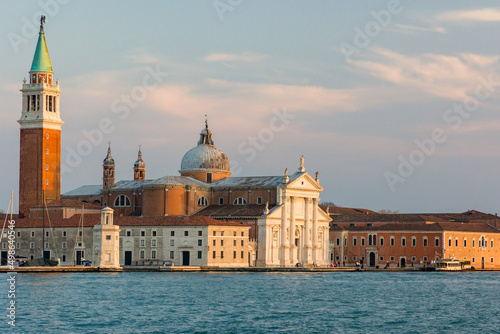San Giorgio Maggiore in the Italian city of Venice at sunset