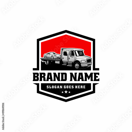 towing truck logo vector