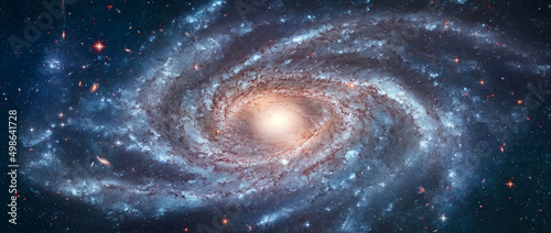 Valokuva Spiral galaxy with starry light