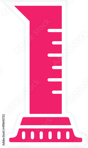 Vector Design Graduated Cylinder Icon Style