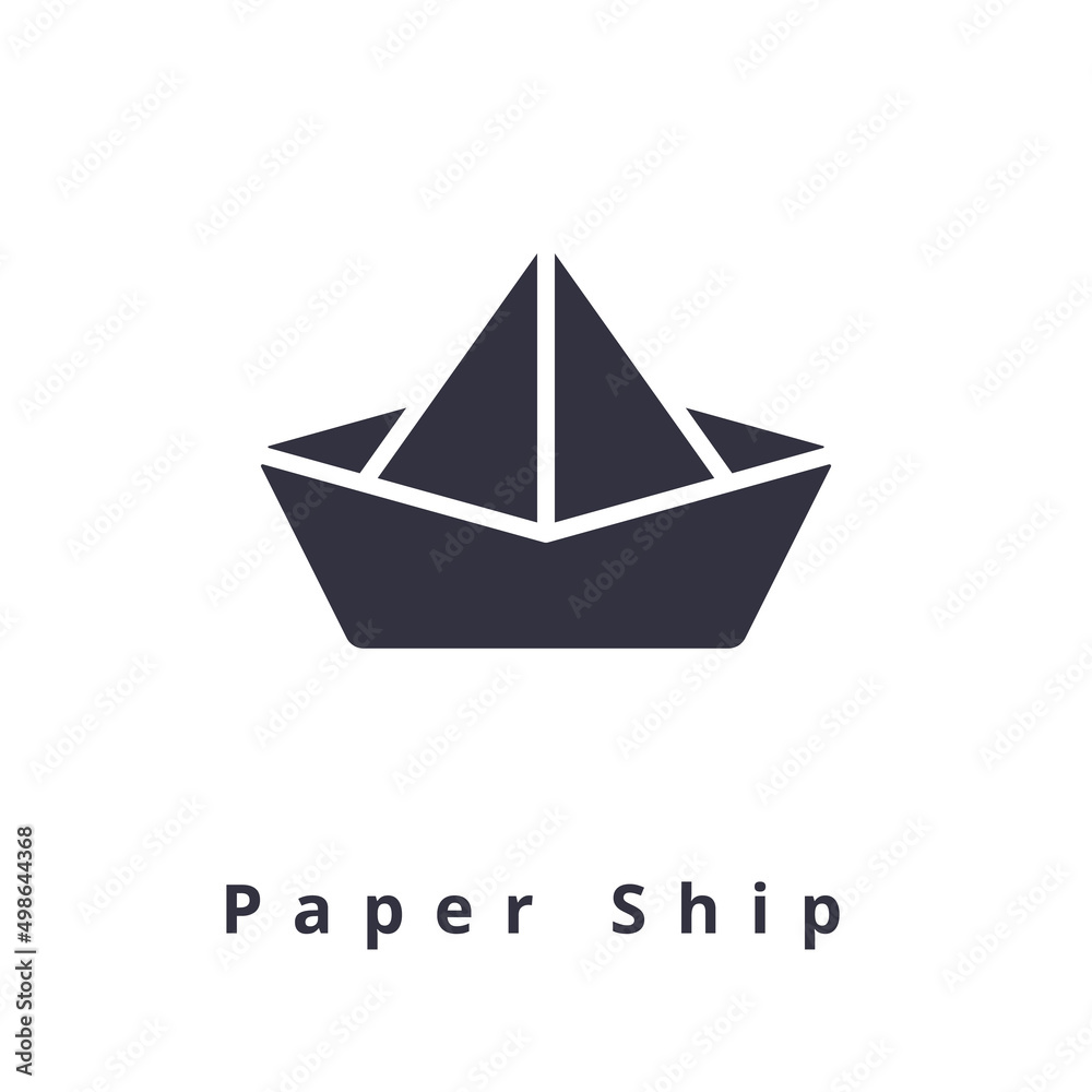 Vector paper ship icon. Origami ships. Filled shape good for logo and pictogram. Isolated boat object Vector paper ship icon. Origami ships. Filled shape good for logo and pictogram. Isolated boat object