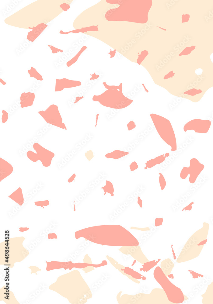 Terrazzo modern abstract template. Pink and