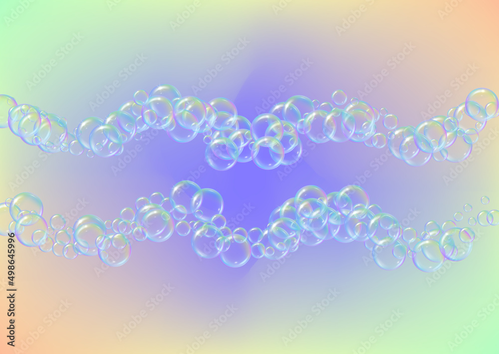 Bubble background with shampoo foam and detergent soap. Aqua 3d Bubble background with shampoo foam and detergent soap. Aqua 3d