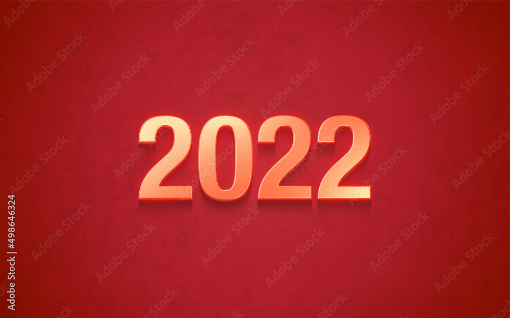 2022 text design, isolated on white background, 3d render 2022 text design, isolated on white background, 3d render