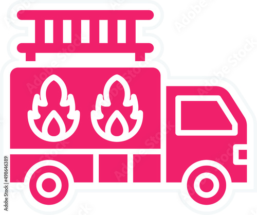 Vector Design Fire Truck Icon Style