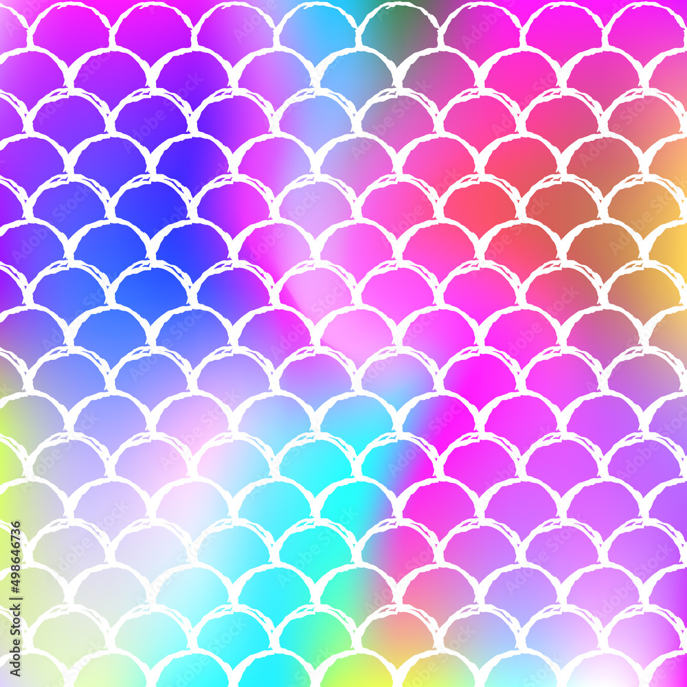 Holographic mermaid background with gradient scales. Holographic mermaid background with gradient scales.