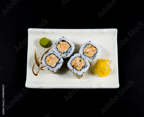sushi on a plate