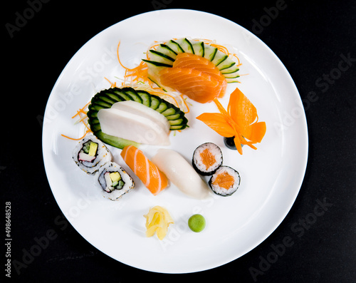 salmon on a plate