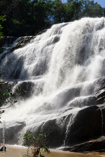 waterfall in the mountains