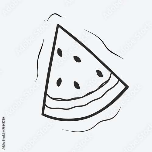 Fruit watermelon doodle